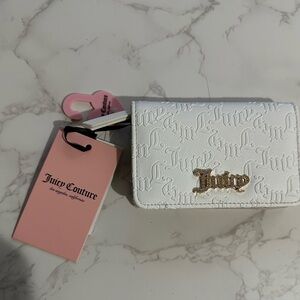 Juicy Couture White Wallet with Gold Logo